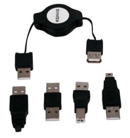KÖNIG - UTDRAGBART KABELKIT USB 2.0