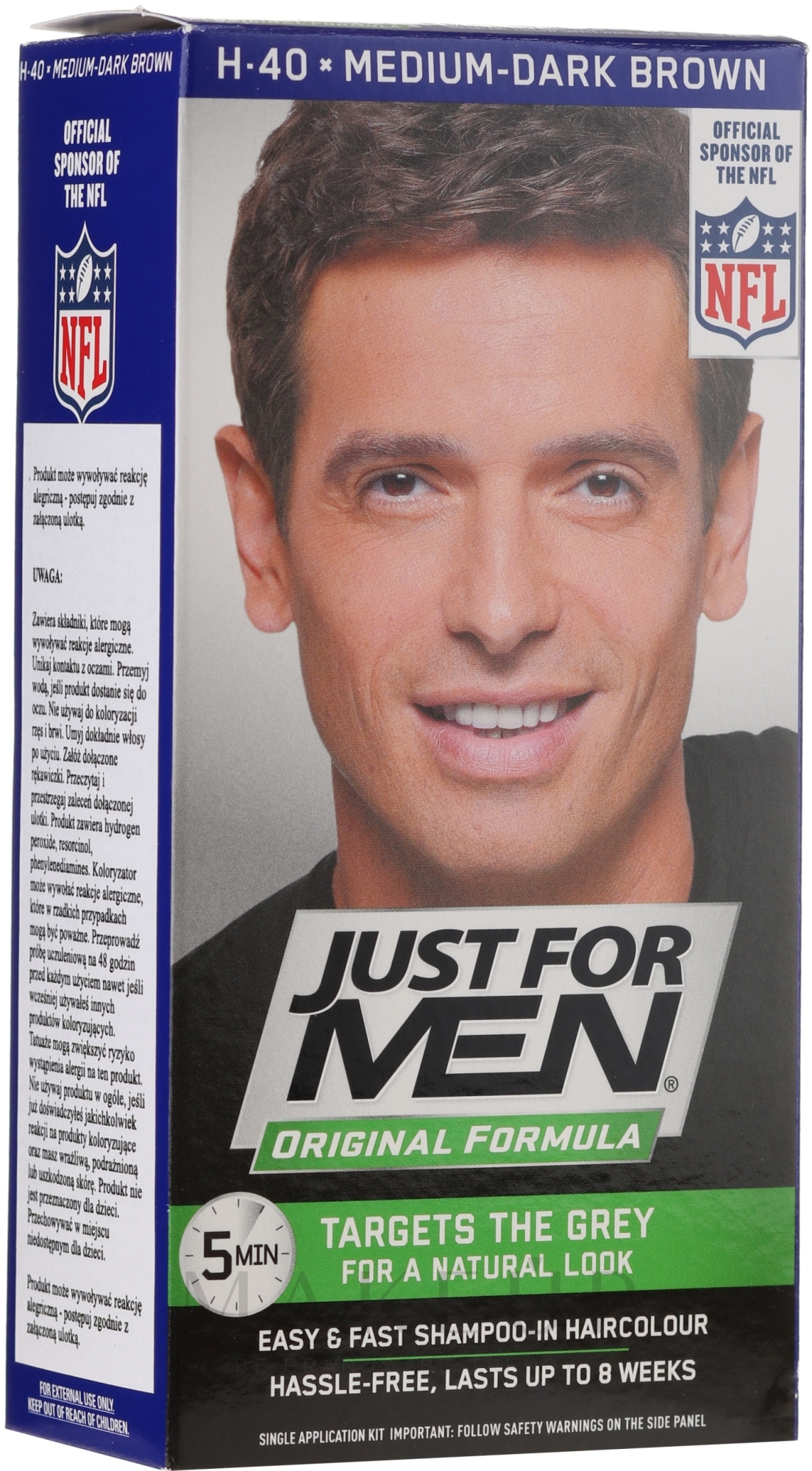 JUST FOR MEN HÅRFARGE - MEDIUM MØRK BRUN - H40